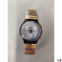 Swatch Twenty Two Jewels 328 mit Metall- Stretcharmband&comma;  Batteriebetrieben