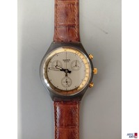 Swatch Twenty Two Jewels 16&comma; Batteriebetrieben&comma; Lederband