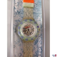 Swatch Scuba mit H&uuml;lle&comma; Modell S 225&comma;  Batteriebetrieben&comma; Plastikband