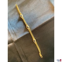 Armband GG 585/-, 3 Safir-Cab.