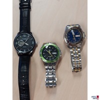 3 Herrenarmbanduhren Marke Peterson &lpar;Automatik&rpar;&comma; J&period; Springs &lpar;Automatik&rpar;&comma; Mercedes &lpar;Quartz&rpar;