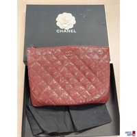 Chanel Schminktasche weinrot