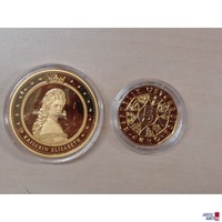 2 vergoldete 5 Euro M&uuml;nzen aus 2013