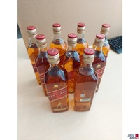 9 Flaschen Johnnie Walker Red Label Blended Scotch Whisky 40 &percnt; &agrave; 0&comma;7 l