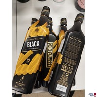 5 Flaschen Johnnie Walker Black Blended Scotch Whisky Aged 12 Years Limited Edition Design 700 ml 40 %