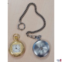 2 Taschenuhren 1x Quartz&comma; 1x Mechanisch&comma; ohne Gew&auml;hr auf Funktion