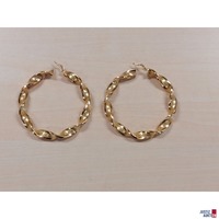 1 Paar Creolen 585 &permil; punziert Durchmesser 6 cm 11 g