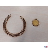 Doppelpanzerhohlarmband 585 ‰ punziert