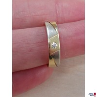 Damen Bicolor Ehering 585 ‰ punziert