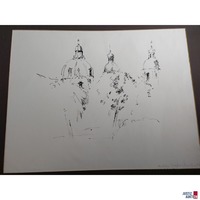 Bild: Kirchenstudie - Tusche auf Papier ungerahmt