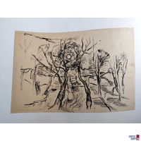 Bild: Landschaft - Tusche auf Papier ungerahmt