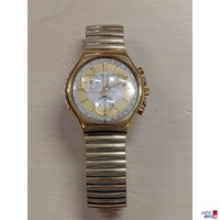 Herrenarmbanduhr der Marke Swatch Chrono - mit 18 Karat Goldhaube 4&comma;7 g
