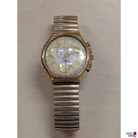 Herrenarmbanduhr der Marke Swatch Chrono - mit 18 Karat Goldhaube 4&comma;7 g