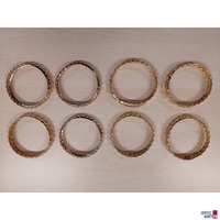 8 Stück Armreifen Goldfarben Modeschmuck Durchmesser 70 mm