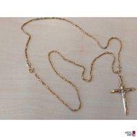 Herrenhalskette mit Kruzifix 585 &permil; amtspunziert 5&comma;6 g L&auml;nge 50 cm
