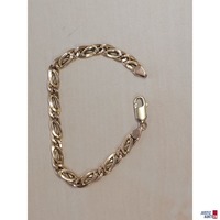 Armband hohl mit Tragespuren Rosegold 585 &permil; punziert&comma; 8&comma;9 g&comma; 20 cm