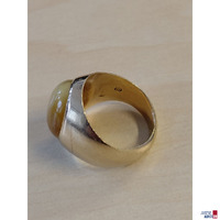 Gelbgoldring 585 &permil; punziert mit Schmuckstein Gr&ouml;&szlig;e 56&nbsp;- 12 g