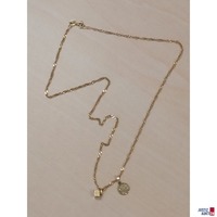 Gelbgoldkette mit zwei Anh&auml;ngern&comma; 585 &permil; punziert&comma; 3&comma;5 g&comma; L&auml;nge 45 cm
