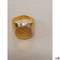 Herrenring Gelbgold&comma; 750 &permil; punziert 6&comma;9 g Gr&ouml;&szlig;e 63 defekt