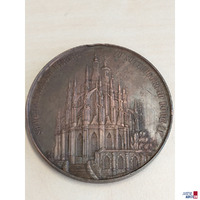 Kupfermedaille zu Ehren der St&period; Barbara Kirche in Kuttenberg