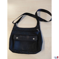Longchamp Schultertasche&comma; Kunststoff&comma; Farbe Schwarz&comma; starke Gebrauchsspuren