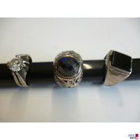 3 Ringe&comma; 925er Silber
