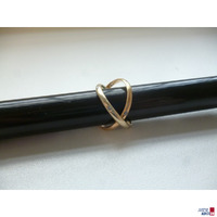 Doppelring&comma; 750er Gold