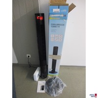 Suntec Turmventilator mit Zubeh&ouml;r eingeschaltet