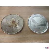2 Silber-Münzen Canada u. St. Kitts and Nevis Ansicht 1