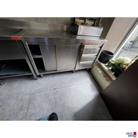 3 Arbeitsschränke Nirosta inkl. 2 Spülen