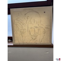 Bild ohne Titel 66x72 cm Kohle auf Leinwand