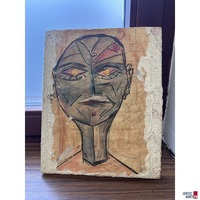 Bild ohne Titel 30x24 cm Papier auf LW/Öl