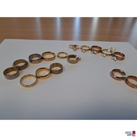 Konvolut vergoldete Ringe 16 Stk&period;