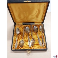 Löffelset (6 Stück) mit Schatulle amtspunziert 800‰ - 134g