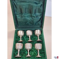 Kleinkelchset (6 Stück) graviert aus Neusilber (unedel/kein echtes Silber)
