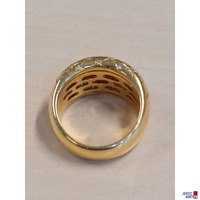 Damenring mit kleinen Brillianten&nbsp;750&permil; punziert&comma; Gr&period; 57&comma; 13&comma;8 g