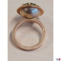 Designdamenring 750 &permil; punziert Rosegold mit Peridot 12&comma;4 g Gr&ouml;&szlig;e 58