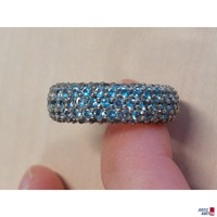 1 Damenring zirka 2 cm breit 925 &permil; punziert mit wei&szlig;en Schmucksteinen Gr&ouml;&szlig;e 57 1 Damenring 925 &permil; punziert Gr&ouml;&szlig;e 55 mit wei&szlig;en Schmucksteinen zusammen 30&comma;5 g