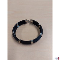 Kautschuk Armband mit 925 &permil; punziert
