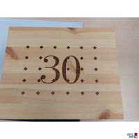 Jubil&auml;umswein Holzkiste mit 6 Flaschen Wein &lpar;30 Jahre&rpar;