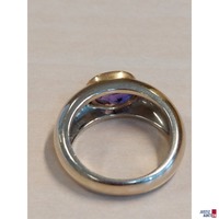 Damenring mit Amethyst&comma; wei&szlig;gold&comma; 750&permil; punziert&comma; 10&comma;3 g&comma; Gr&period; 53