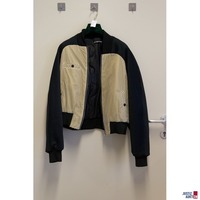 Stoffjacke mit Lederimitat
